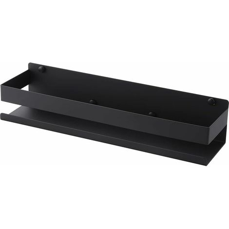 Duschregal Schwarz, Badezimmerregal Wandmontage, Duschablage Schraubmontage Edelstahl 40CM