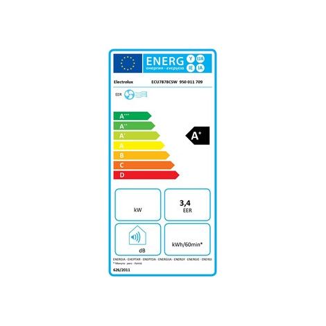 Climatiseur mobile ELECTROLUX Electrolux ECU7878CSW 3400 W Blanc 12000 BTU