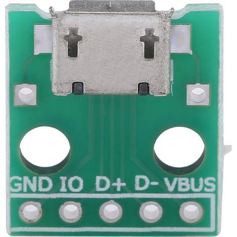 10 adaptateurs carte PCB Micro USB femelle vers DIP 5 broches pas 2,54 mm (1/5)