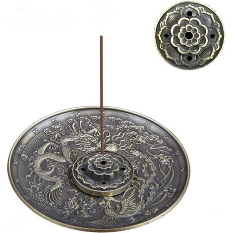 Porte-bâtons D\'encens Cendriers Brûleur D\'encens Porte-encens Dragon Et Phoenix Support D\'encensoir Cône Porte-encens Backflow (1/4)