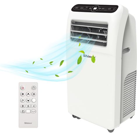 SHINCO Condizionatore portatile 12000 BTU, 3,5 kW, funzione 3 in 1 con tubo di scarico, raffreddamento, deumidificazione e ventilazione, Eco R290