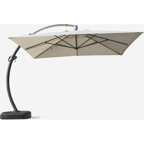 Parasol déporté 3,5 x 3,5 m – Structure en aluminium – Tissu 330 gr/m² – Hauteur 240 cm – Connecteurs en métal pour extérieurs – Elios Parasols