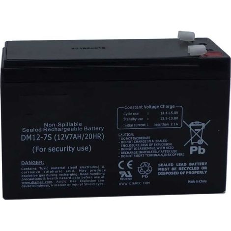 Batería Sellada AGM 12V 7Ah – Libre de Mantenimiento con Terminal Faston F1 (1/2)