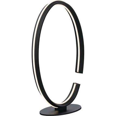 "Lampada da tavolo LED CLARKE con fine montatura in alluminio nero 4000K (luce naturale)"