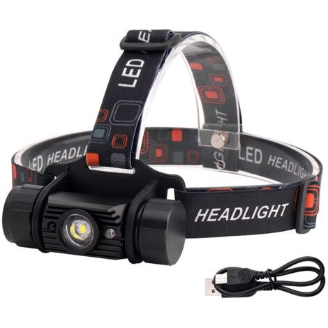 Linterna frontal multifuncional de alto rendimiento con una potencia lumínica máxima de 2500 lúmenes y un alcance máximo de 166 m. Esta linterna frontal LED recargable e impermeable (IPX8) es ideal pa