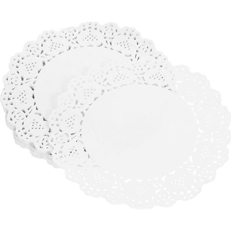 Napperons en papier blanc ajouré pour le service des aliments (200 pièces) (1/5)