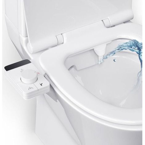 Couleeur Bidet Toilette WC,Portable, Pulvérisateur Bidet Non Électrique Avec Buses Rétractables, Rétractables Autonettoyantes Double Et Bouton De Réglage De La Pression De L'Eau (1/5)