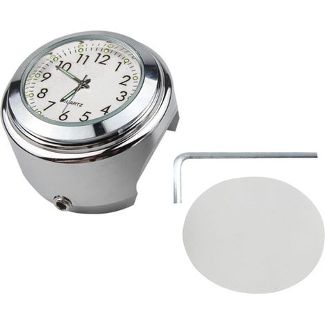 Horloge de moto universelle, horloge à quartz étanche à la poussière, horloge étanche à fixation sur guidon, horloge horaire de moto avec clé