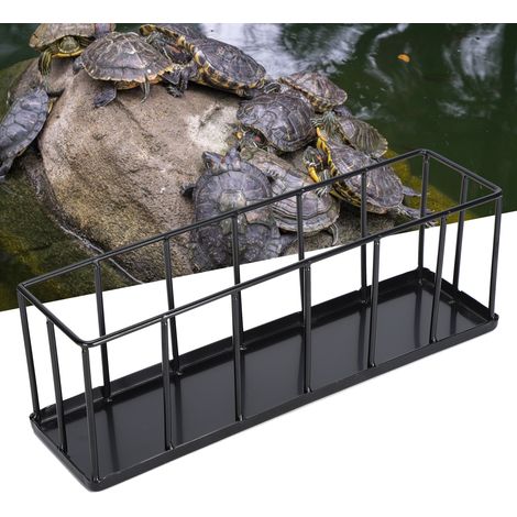 Distributeur Alimentaire Reptile en Acier Inoxydable avec Séparation Multifonction - Bol pour Tortues et Reptiles Noir - 30 cm (1/5)