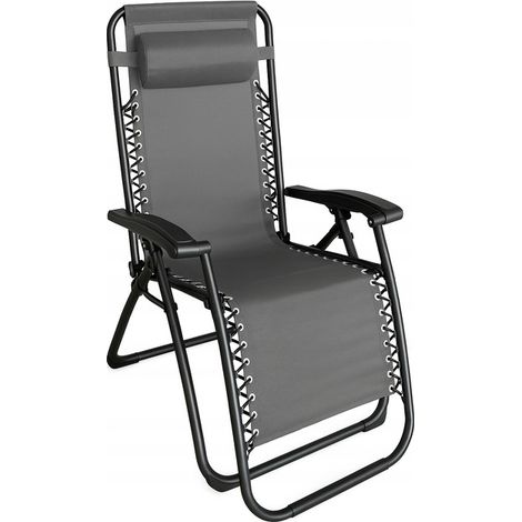 SILLÓN, SILLA DE JARDÍN, SILLA DE PLAYA, PLEGABLE, CÓMODO REPOSACABEZAS GRAVITY (1/5)