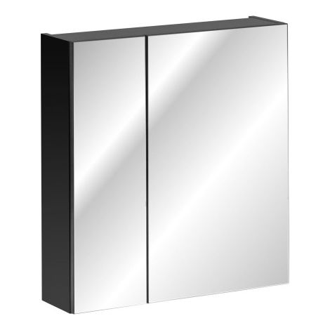 Cabinet miroir en bois - H 65 x L 60 x P 17 cm - Rosario Black - Livraison gratuite