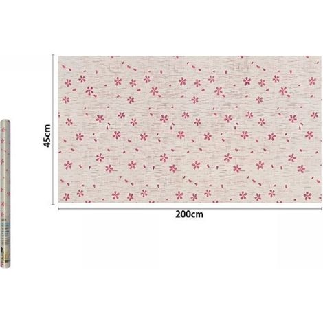 TrAdE Shop Traesio - Rotolo Pellicola Adesiva Pvc Fiorellini Rosa 45cmx2mt Mobili Cassetti Casa 71218 -