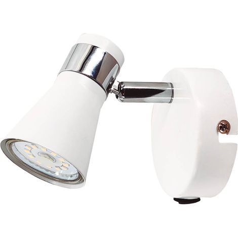 Aplique pared simple con interruptor Serie Selna GU10 Blanco (1/2)