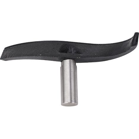 Support d'outil incurvé pour tour à bois, en acier allié et fonte, colonne de 25 mm de diamètre. (1/5)
