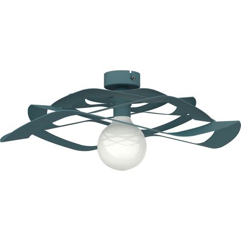 LUMICOM KAMI Plafoniera, 1X E27, max 42W, metallo, blu mediterraneo, D.60cm