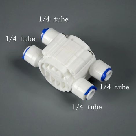 Raccord rapide pour tube PE de 13 1/4 po de diamètre extérieur, système de filtration d'eau potable par osmose inverse familial. (1/5)