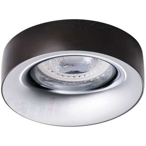 porta faretto incasso anello doppio colore 230v antracite-cromo GU10 (1/3)