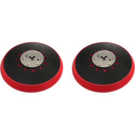 Trade-Shop Klett Medium Multi-Loch Schleifteller kompatibel mit Bosch GEX 125-150 AVE, GEX 40-150, GEX 34-150 Exzenterschleifer M8 + 5/16" UNF - 2 Stück (1/5)