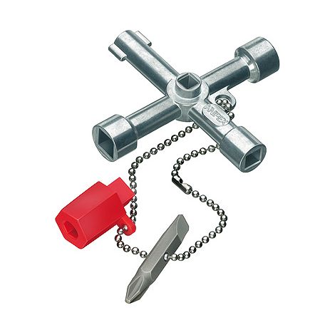 Clé KNIPEX en croix de commande 3 profils , Zinc moulé sous pression ( Prix pour 1 )