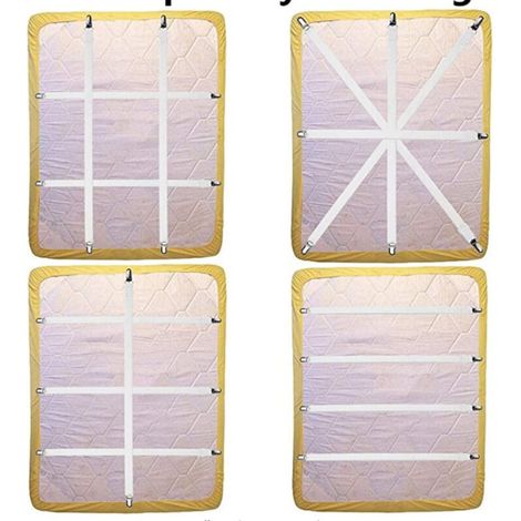 Extension de 21,2" à 86,6" 4 pièces réglables sous le canapé, matelas, attache pour drap de lit, convient à tous les matelas carrés (blanc) (1/5)