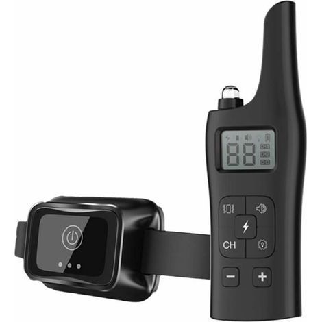 Collier Dressage de Chien avec Télécommande 800M, RGHS Collier D'aboiement pour Chien Rechargeable Étanche IP67 avec Vibration Et Son, pour Petit/Moyen/Grand