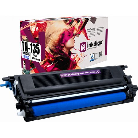 Inkdigo Toner TN135C kompatibel mit Brother DCP-9040CN HL-4040CDNLT TÜV-zertifiziert (1/5)