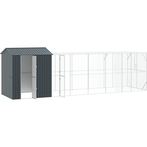 Cage pour oiseaux Anthracite 824 x 208 x 247 cm Acier galvanisé (1/5)