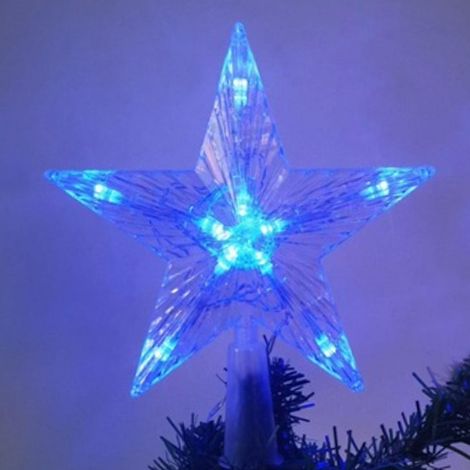 Étoile Lumineuse Pour Sommet De Sapin De Noël - À LED Changeante De Couleur - Pour Décoration Intérieure Et Extérieure - 1 Pièce (1/5)