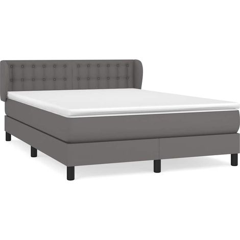 Maison Exclusive - Boxspringbett mit Matratze Grau 140x200 cm Kun (1/5)
