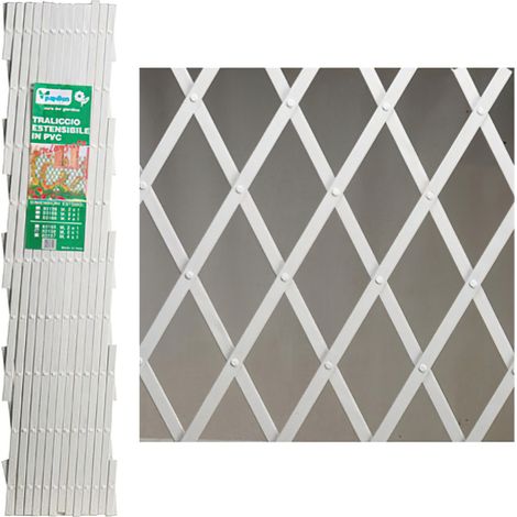 Treillage extensible PVC blanc 4x1 m