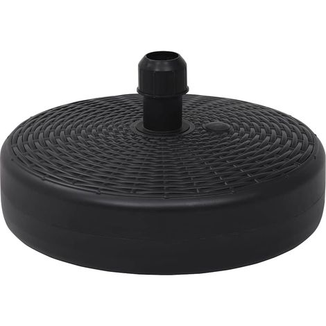 vidaXL Base de sombrilla rellenable con arena/agua negro 24 L (1/5)