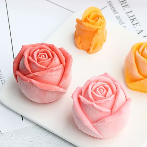 Moule à Gâteau en Mousse 6 Cavités en Forme de Rose pour Chocolat, Savon Artisanal et Pâtisserie DIY pour Fêtes (1/5)