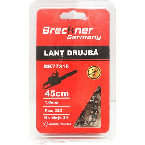 Catena per motosega, passo 325, 34 denti, 1,6 mm, lunghezza 45 cm Breckner Germany (1/3)