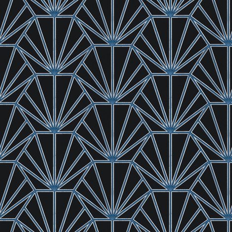 Papiers peints modernes style art déco | Papier peint intissé motif noir et bleu | Tapisserie à motif art déco pour salle à manger - 10,05 x 0,53 m (1/5)