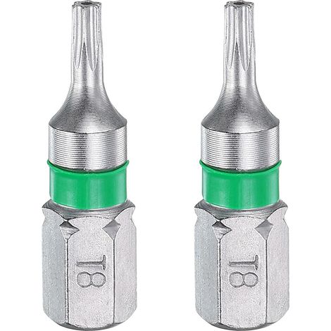 2 Embouts de Tournevis Torx T8H 1/4" Queue Hexagonale en Acier S2 (1/5)