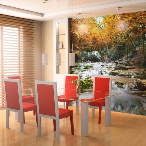 Papier peint chute d'eau d'automne - 250 x 193 cm (1/4)