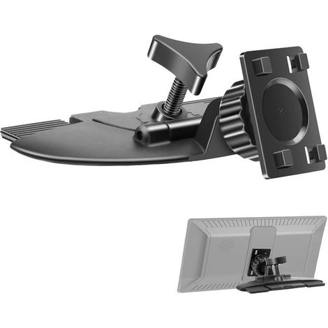 Supporto per slot CD adatto per schermo CarPlay, lettore CD girevole a 360°, supporto GPS per monitor portatili da 7-10 pollici, autoradio e display stereo. (1/5)