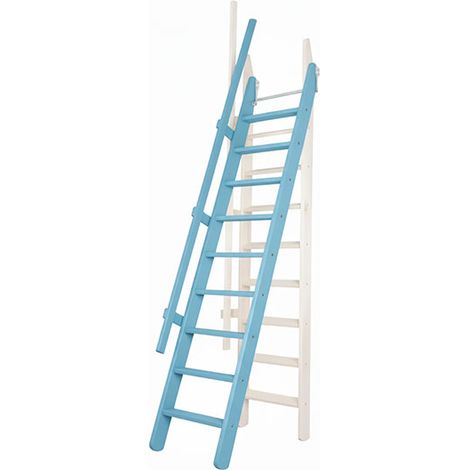 Klappbare Raumspartreppe: Breite 55cm - Einstiegshöhe 3m - Helbau (RAL 5012) - MSP/R5012