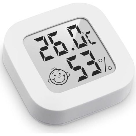Ciel-3 pièces - Mini Thermomètre Hygromètre Intérieur Digital à Haute Précision, Moniteur de Température et Humidimètre, Thermo Hygromètre Indicateur du Niveau de Confort (1/4)