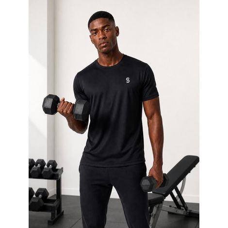 T-shirt da allenamento nera da uomo Jigga Sport, taglia M (1/5)