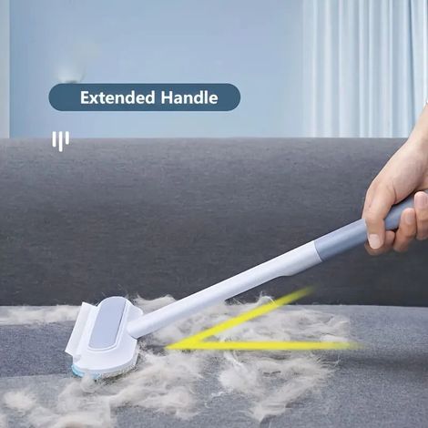 Spazzola riutilizzabile per peli di animali domestici - Manico extra lungo - Design a doppia faccia - Lavabile - Per divani e auto - Adatta a cani e gatti - Senza batterie - Setole morbide (1/5)