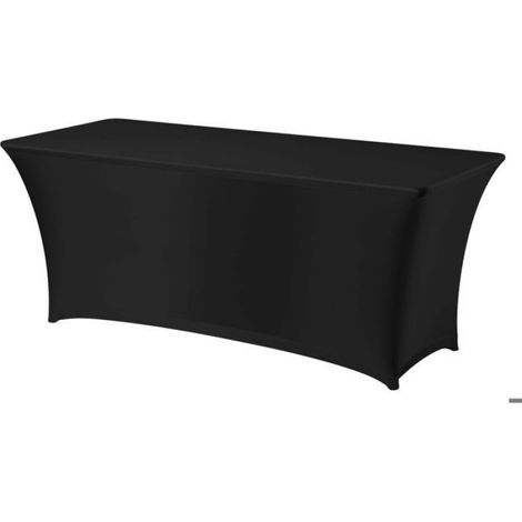 Housse De Table - 1500 X 760 X 730 Mm - Polyester 90 Elasthanne 10 - Noir - 1 Piece (1/2)