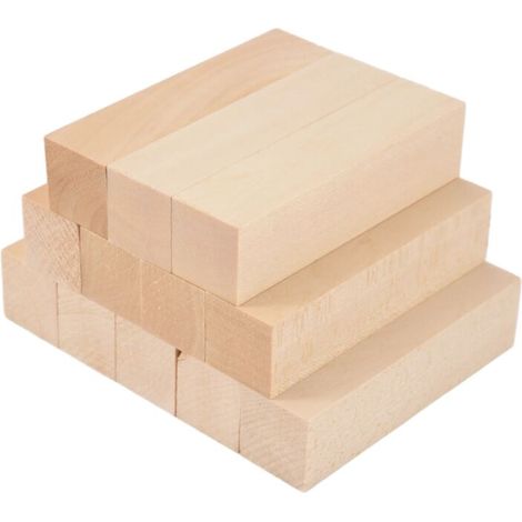 Ciel-Blocs de Bois de Tilleul pour Sculpture et Taillage Ensemble Débutants Bois Tendre (1/4)