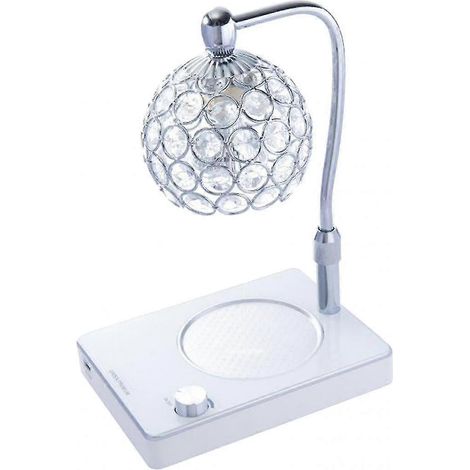 Chauffe-bougie électrique à intensité variable, brûleur de cire, lampe parfumée, veilleuse argentée, édition 0927 (1/5)