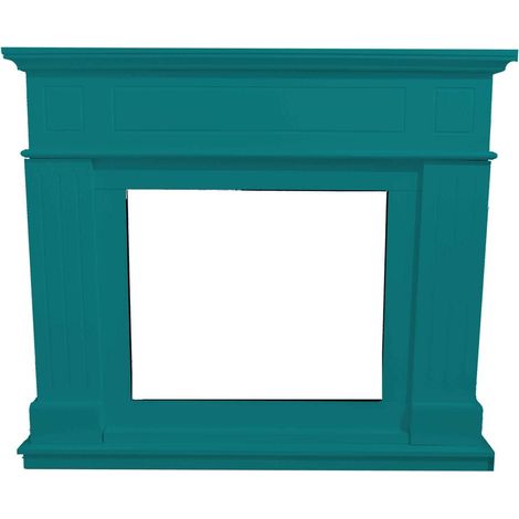 Mpc Pienza Turquesa Azul Turquesa Marco De Chimenea Pienza Azul Turquesa Mdf Marco De Madera De Fácil Instalación