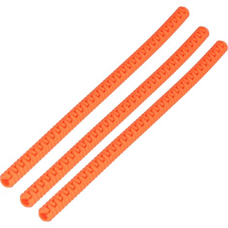 Lot de 3 protections anti-brûlures en silicone pour grilles de four à micro-ondes, couleur orange. (1/5)