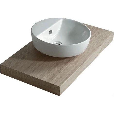 Lavabo M2 appoggio diametro 48 cm. tondo in ceramica bianco (1/3)