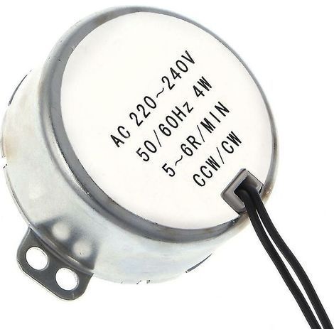 220–240 V Wechselstrom-Synchrongetriebemotor, 4 W, Rechts-/Linkslauf, hohes Drehmoment, 5–6 U/min (1/3)