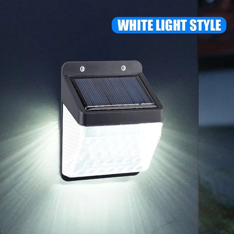 (Noir) Appliques murales solaires LED étanches pour jardin, terrasse ou clôture extérieure, compatibles avec Gartendeko. Lampe solaire en acier inoxydable pour jardin, terrasse ou clôture extérieure. (1/5)