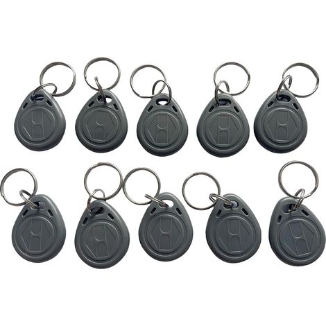Lot de 10 Étiquettes RFID 125 kHz T5577 Puce Réinscriptible Réutilisable Contrôle d'Accès Identification Gris (1/5)